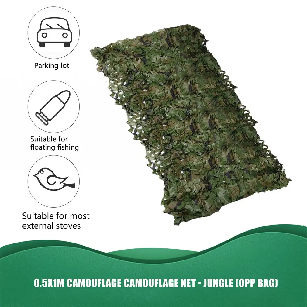 Camouflage Net 0.5x1M Camo Net Car Covering Tent Hunting Blinds Netting  Long Cover Conceal Drop Net