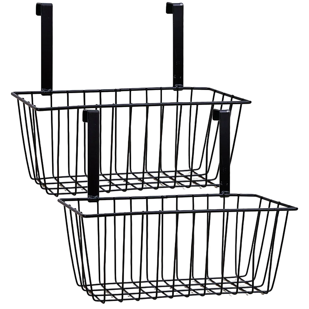 

2pcs Hanging Basket Shower Basket Bathroom Toiletries Rack Iron Basket Sundries Basket