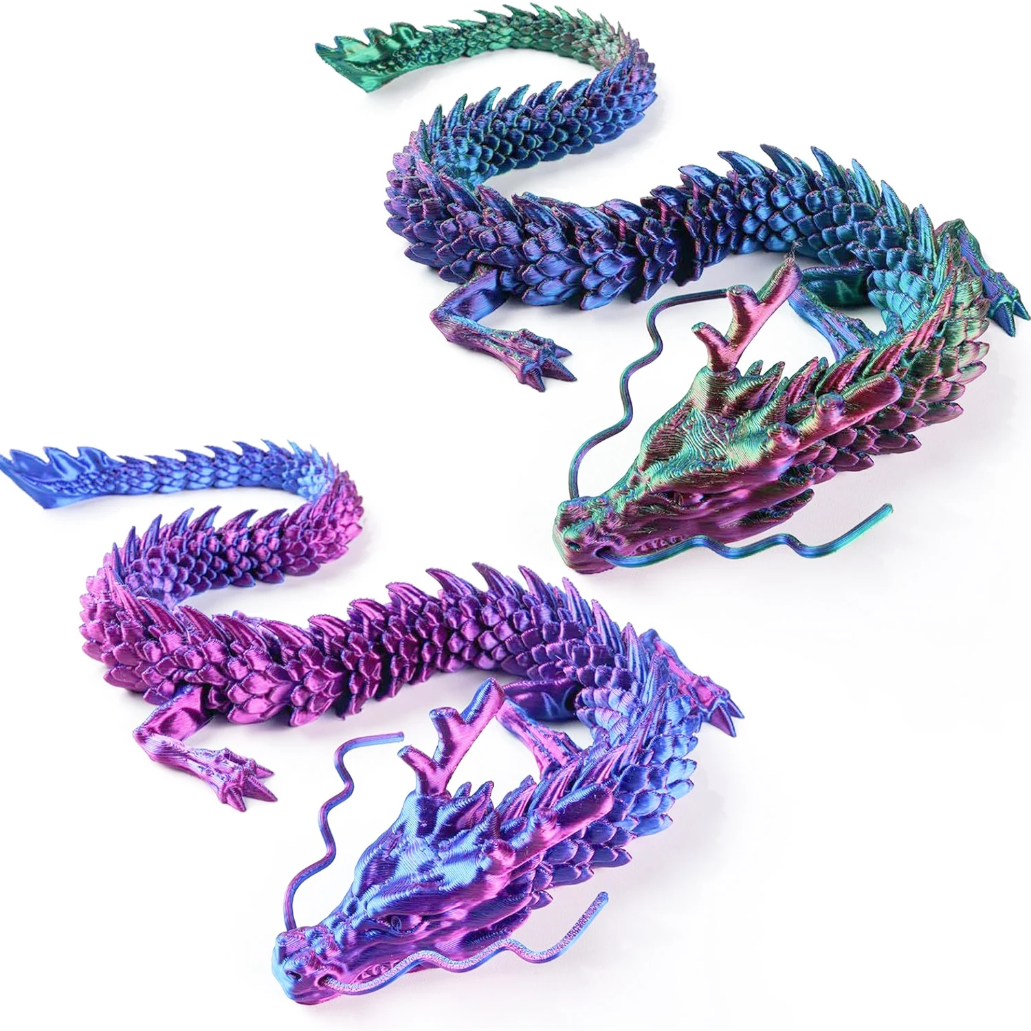 

3D Printed Dragon, 3D Printed Articulated Dragon, Articulated Dragon Fidget Toy Posable Flexible Dragon Toys for Car Decoration