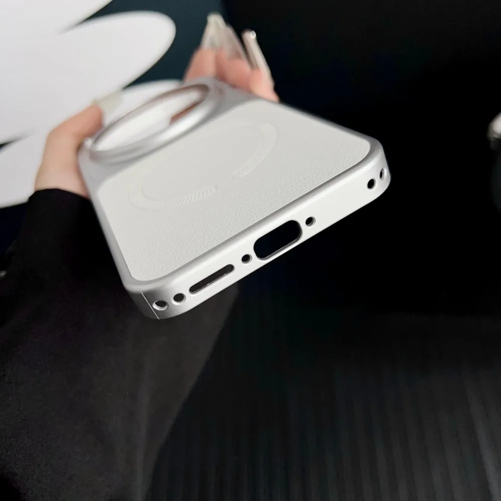 Fashion INS Color Skin-friendly PU Leather Magnetic Charge Shockproof Business Case