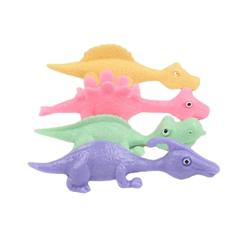 Novelty Creative Slingshot Dinosaur Toy Fun Tricky Slingshot Target Dinosaur Decompression TPR Toy
