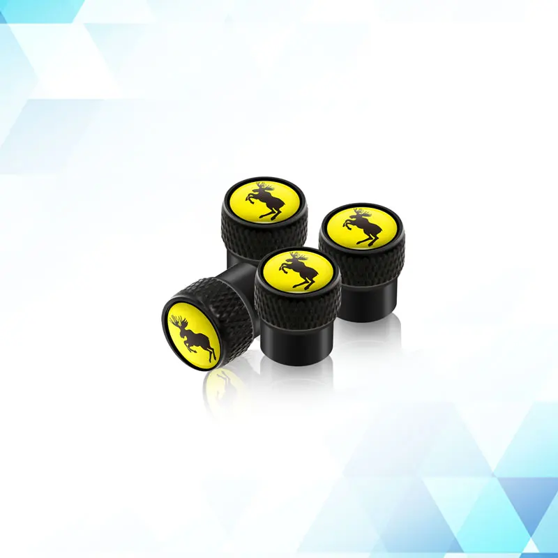 Volvo Ventilkappen Set - Aluminium Reifenventilkappen Mit Logo Für C40, XC60, XC90