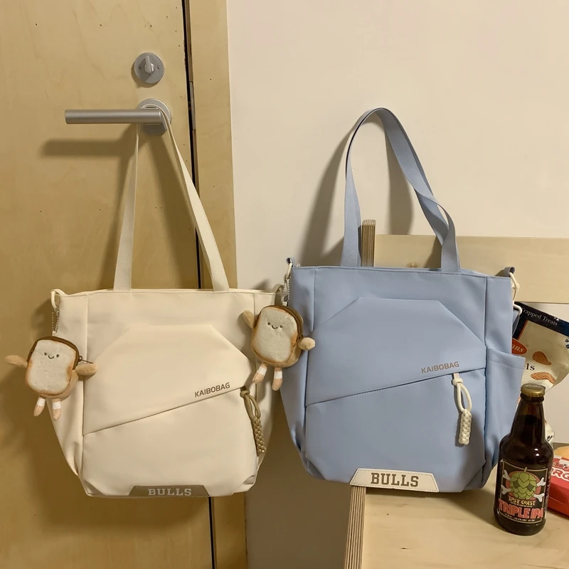 

Женская сумка, вместительная Водонепроницаемая нейлоновая сумка через плечо, повседневная сумка-тоут, школьная сумка, лидер продаж 2024, женские сумки