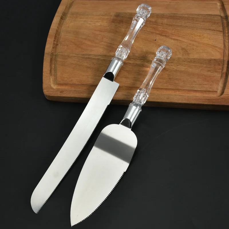 

2Pcs/set Stainless Steel Cake Shovel Set Bread Pizza Knife Dessert Pie Fondant Divider Cutter Spatula Server Baking Tool