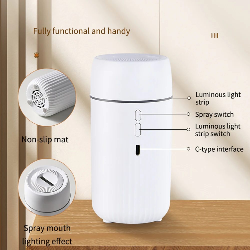 100ml Car Flame Humidifier Diffuser with Colorful Ambient Light Car Flame Light Humidifier Air Freshener for Decoration