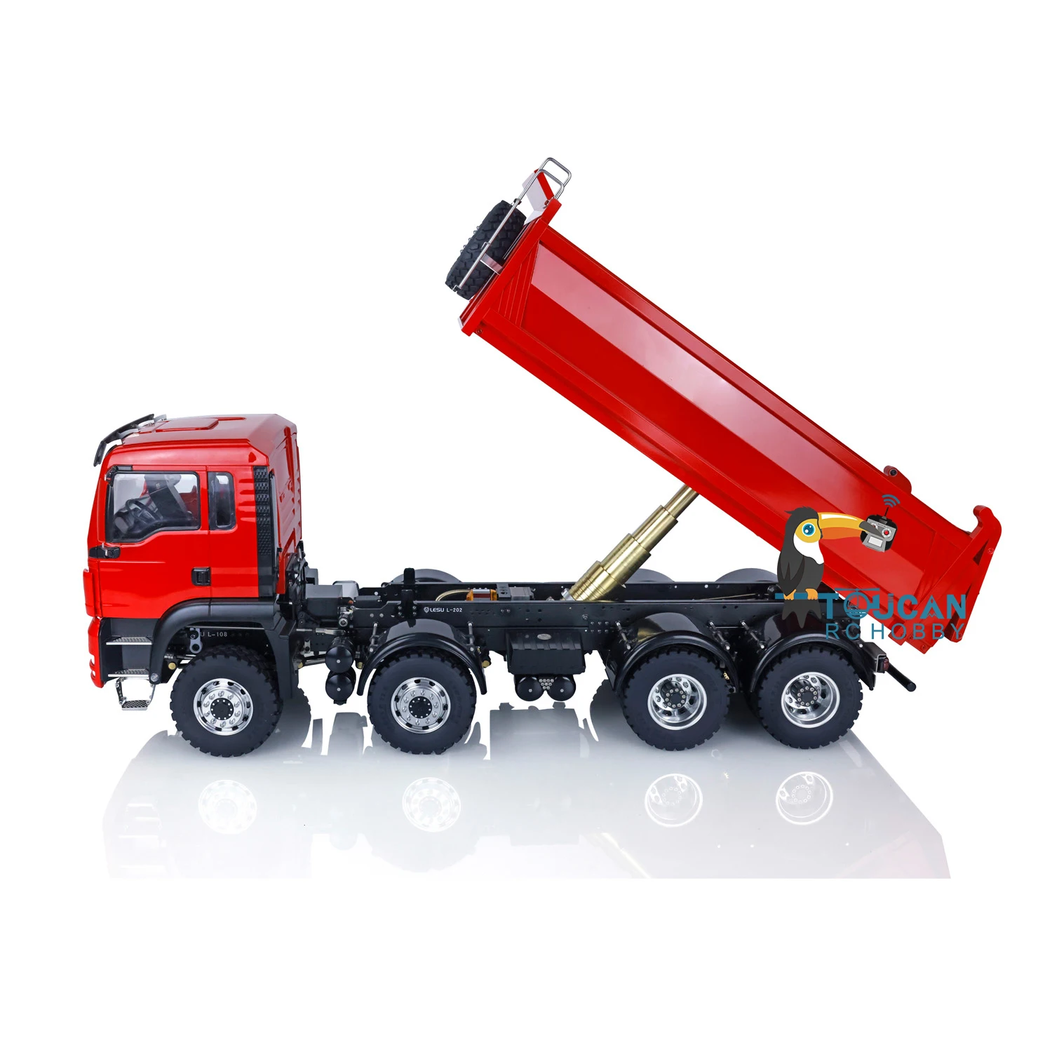 Regali Per Adulti Lesu Man 8*8 Sollevamento Idraulico Rc Dumper Motor Servo Sound Painted Remote Control Model Thzh0483-Smt2