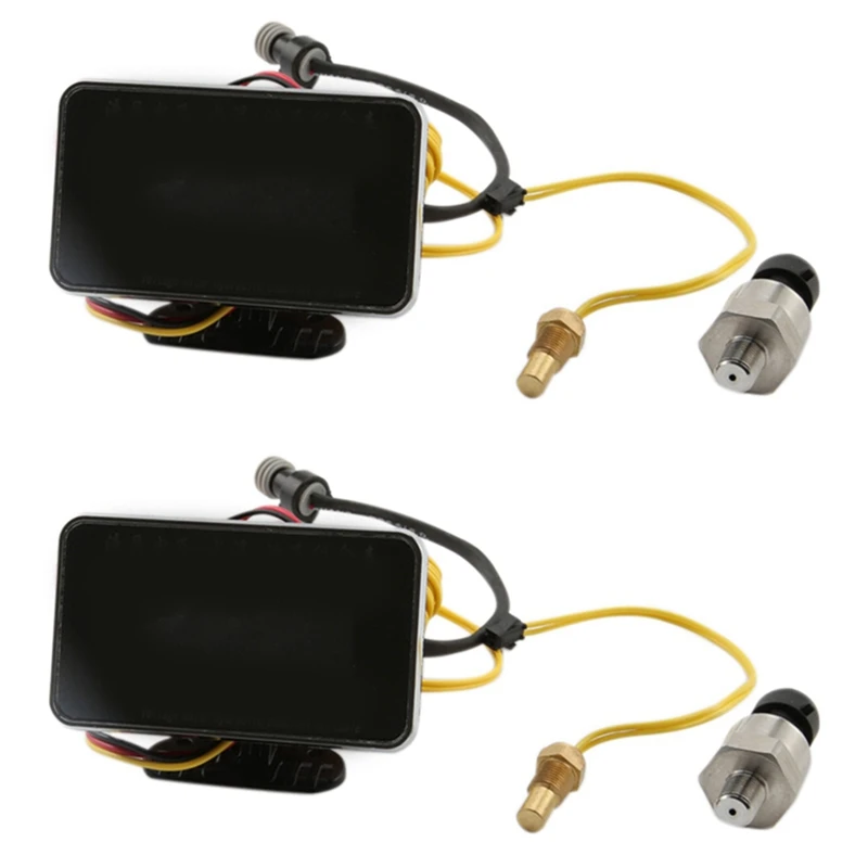

2X 3 In1 LCD Car Digital Gauge Voltmeter/Oil Pressure/Water Temp 12-24V Universal