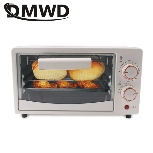DMWD-Mini horno eléctrico para el hogar, máquina multifunción para