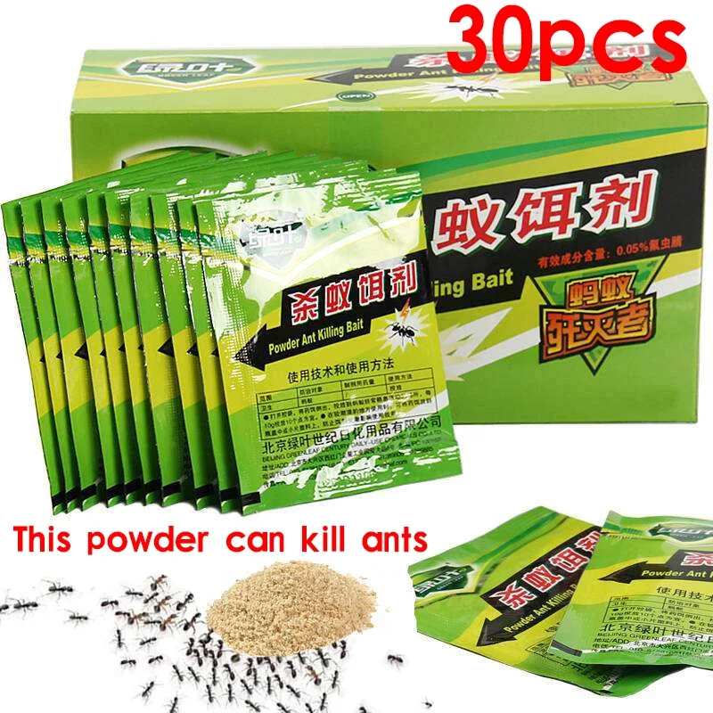 

30 bags Strong Clear Ant Bait Powder Useful Termites Ants Drug Medicine Effects Destroy Kill Nest Ant