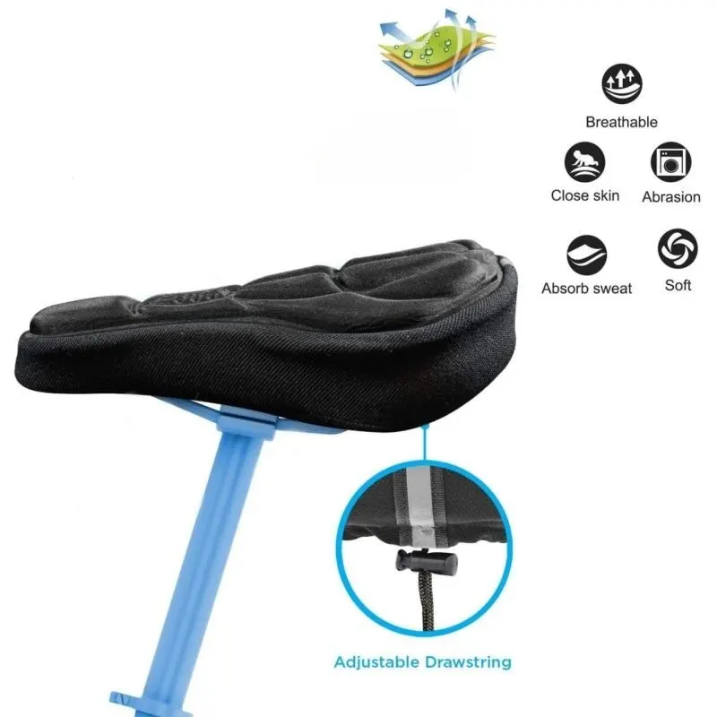 Soft 3D Padded Cycling Bicycle MTB Bike Saddle Seat Cover Cushion
