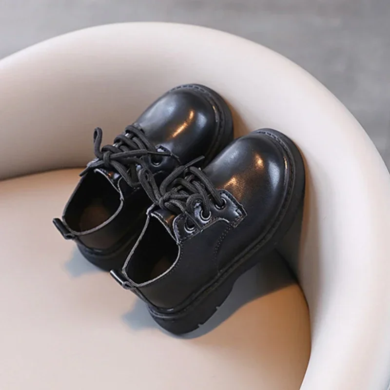 Fashion Kids Shoes Spring Child Leather Shoes British Style Boys Shoe Soft Soled Girls Anti Slip Casual Shoe