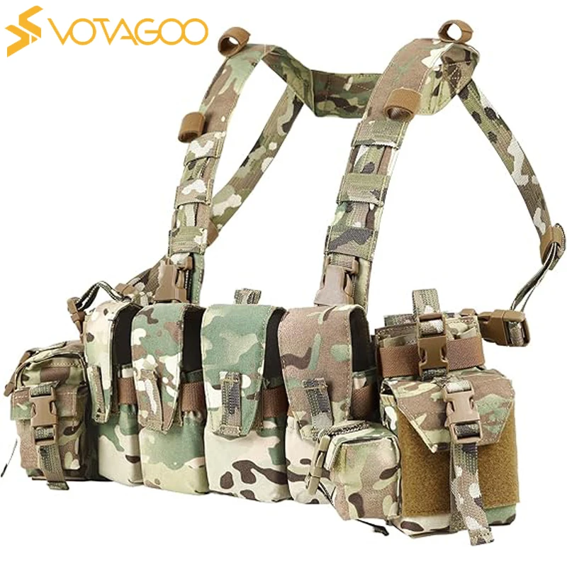 VOTAGOO タクティカル チェスト リグ 5.56/7.62 マガジン ポーチ