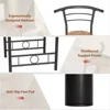 3 Pieces Dining Set Breakfast Table Set Space Saving Wooden Chairs and Table Set, for Dining, Office and Living Spaces of Home 5