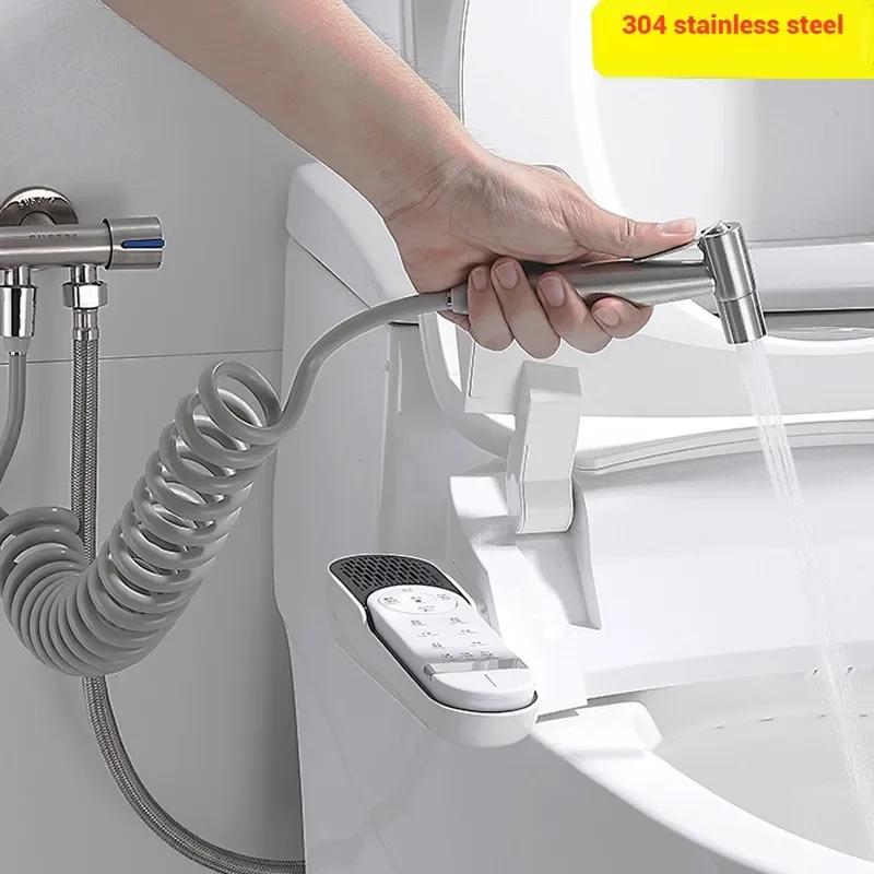 304 Stainless Steel Toilet Companion Spray Gun Set Bathroom Household Douche High Pressure Nozzle Woman Washer Water Gun 2