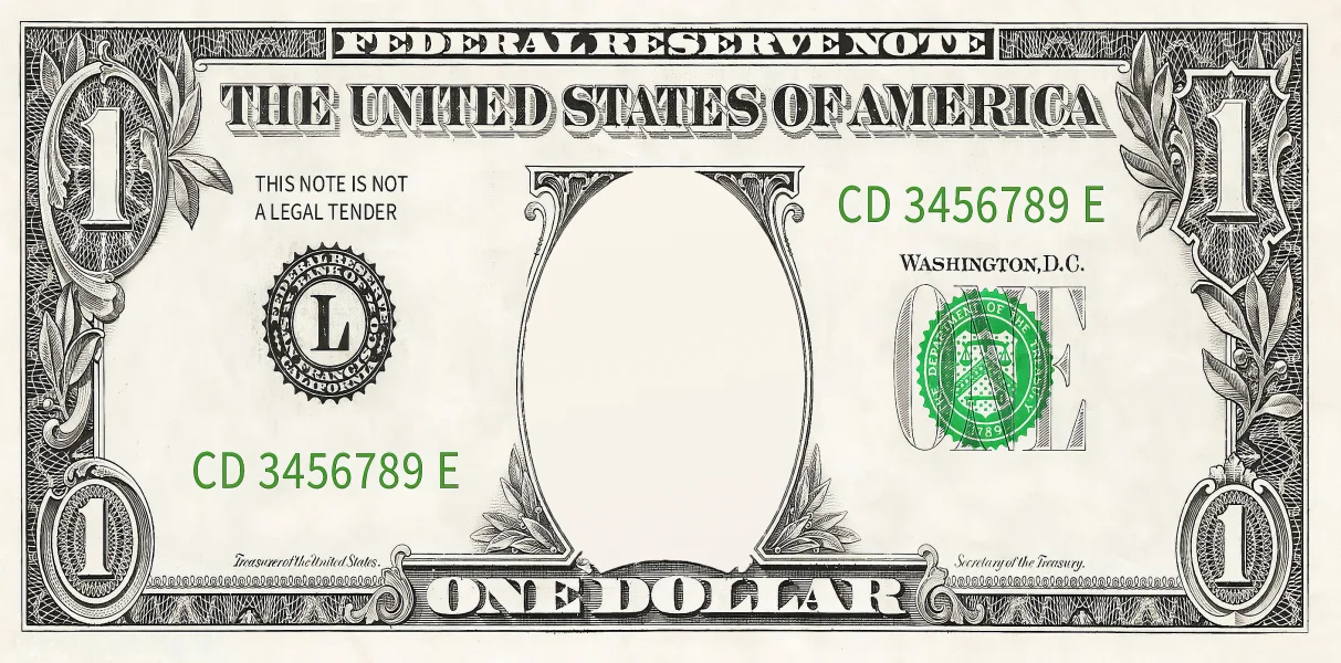 Customized Portrait Art on $100 Bill Canvas - Unique Wall Decor
