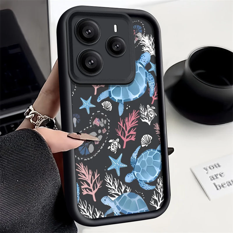 Coral Sea Turtle Whale Shockproof Silicone Soft Phone Cover