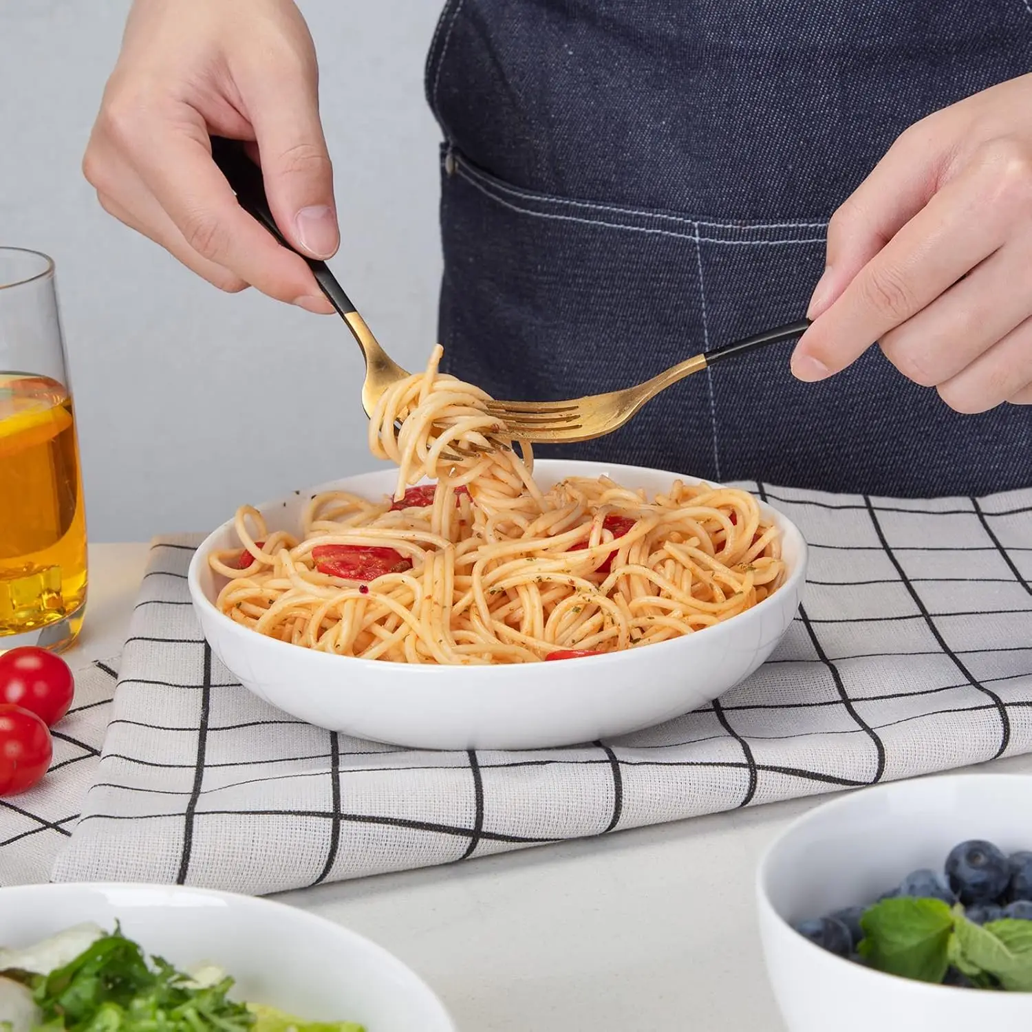 6-Pack 22oz Porcelain Pasta & Salad Bowls – Dishwasher Safe 4