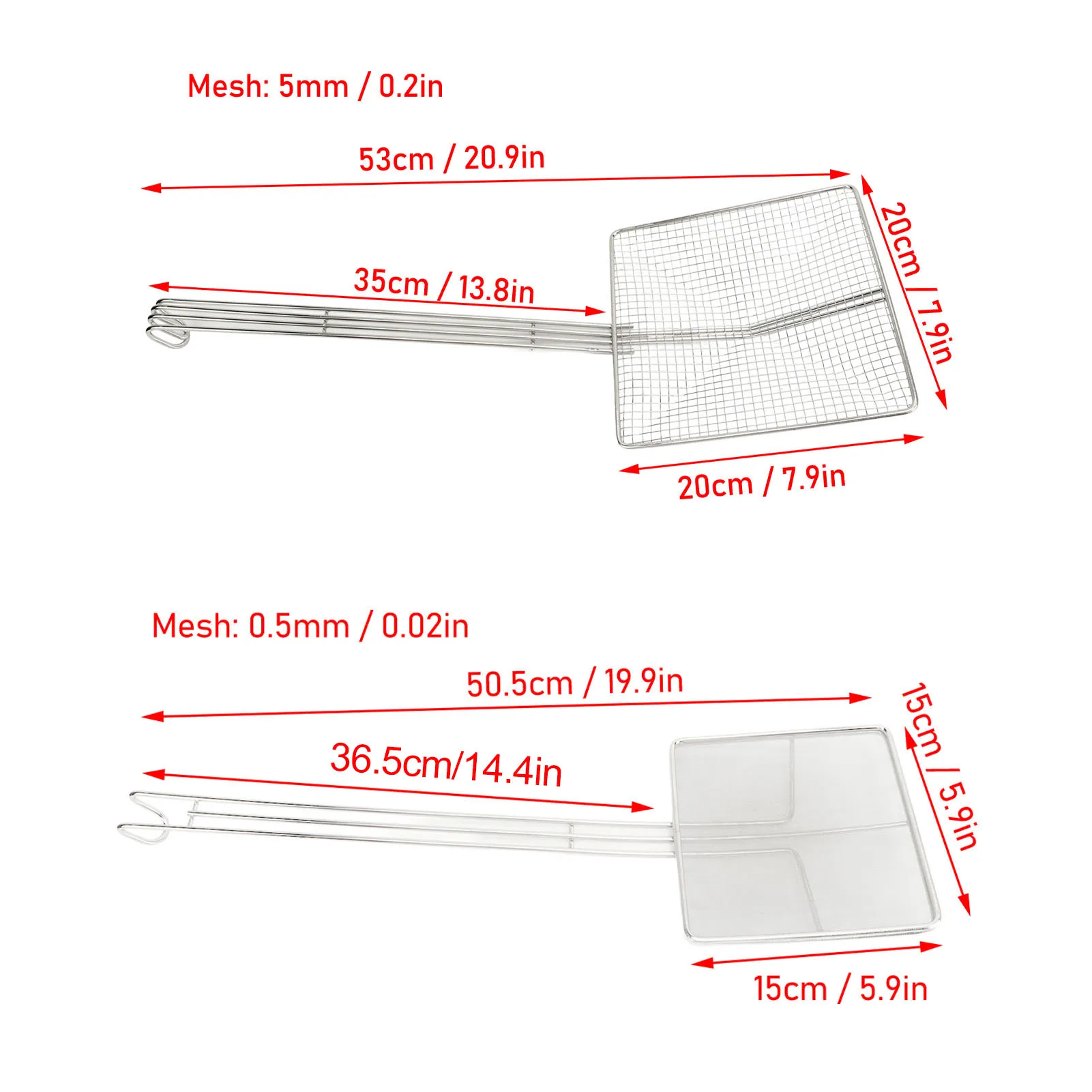 304 Stainless Steel Cooking Skimmer Spoon Multifuntional Hook Design Dishwasher Safe Strainer Skimmer Ladle for Frying