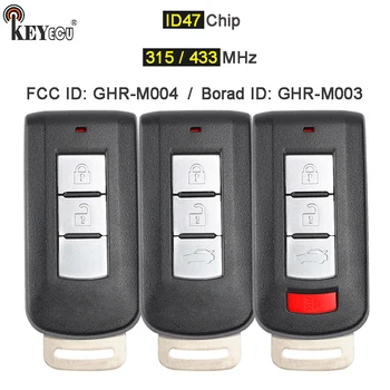 Keyforkess 315MHz/ 433MHz ID47 Chip GHR-M003 / GHR-M004 Samrt Remote Key Fob per Mitsubishi Lancer Pajero Sport L200 Montero