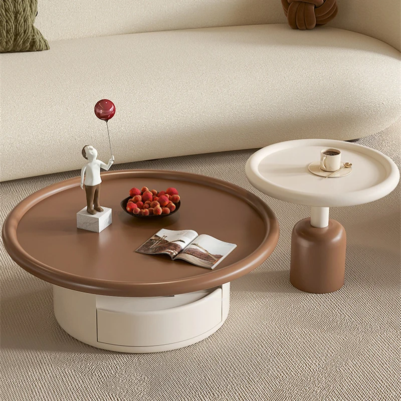 Nordic Solid Wood Coffee Tables for Caf&eacute; Furniture Side Table Living Room Light Luxury Cream Style Creative Upscale Tea Tables
