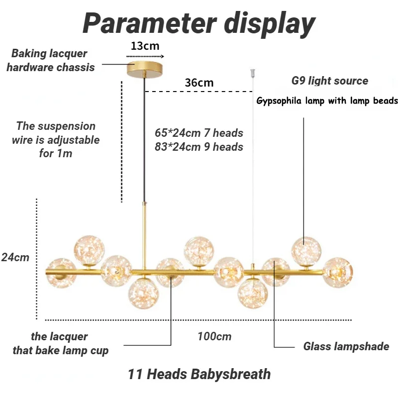 Chandeliers SANDYHA Nordic for Living Room Pendant Lights G9 Glass Ball Lampshade Dining Table Lighting Office Kitchen Led Lamps pendant lights pendant lamp chandelier lighting