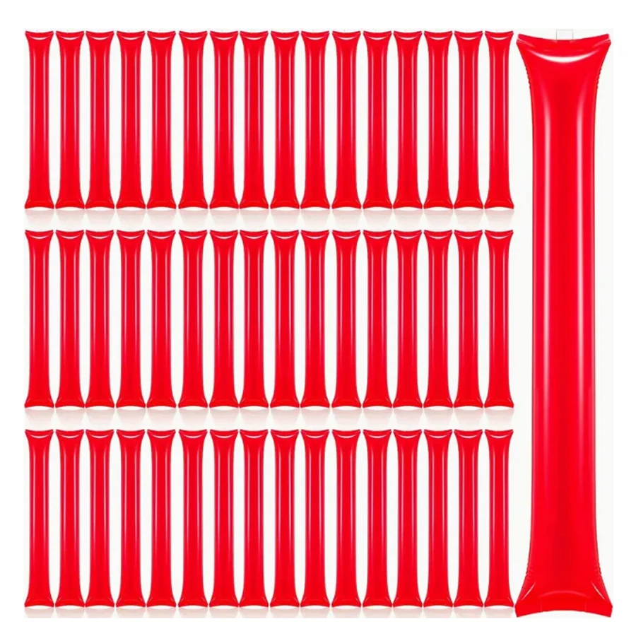 48 packs of thickened Cheering sticks Hand-held balloon sticks Cheering props Cheerleading gas inflatable sticks