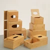 Simplicity Bamboo Tissue Box, Living Room Dining Table Napkin Holder, Home Kitchen Storage Supplies, Rectangular Storage Box 1