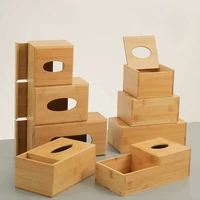 Simplicity Bamboo Tissue Box, Living Room Dining Table Napkin Holder, Home Kitchen Storage Supplies, Rectangular Storage Box 1