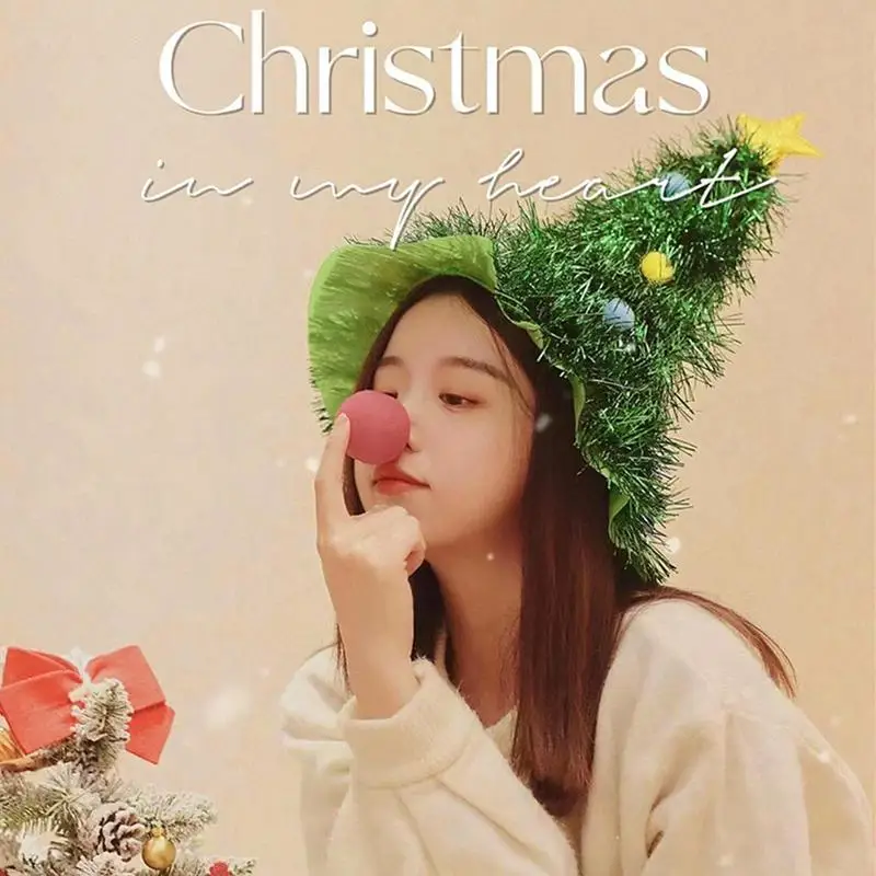 Christmas Tree Hats 47cm/18.5inch Party Hat Winter Holiday Decorations for Festive Party Supplies