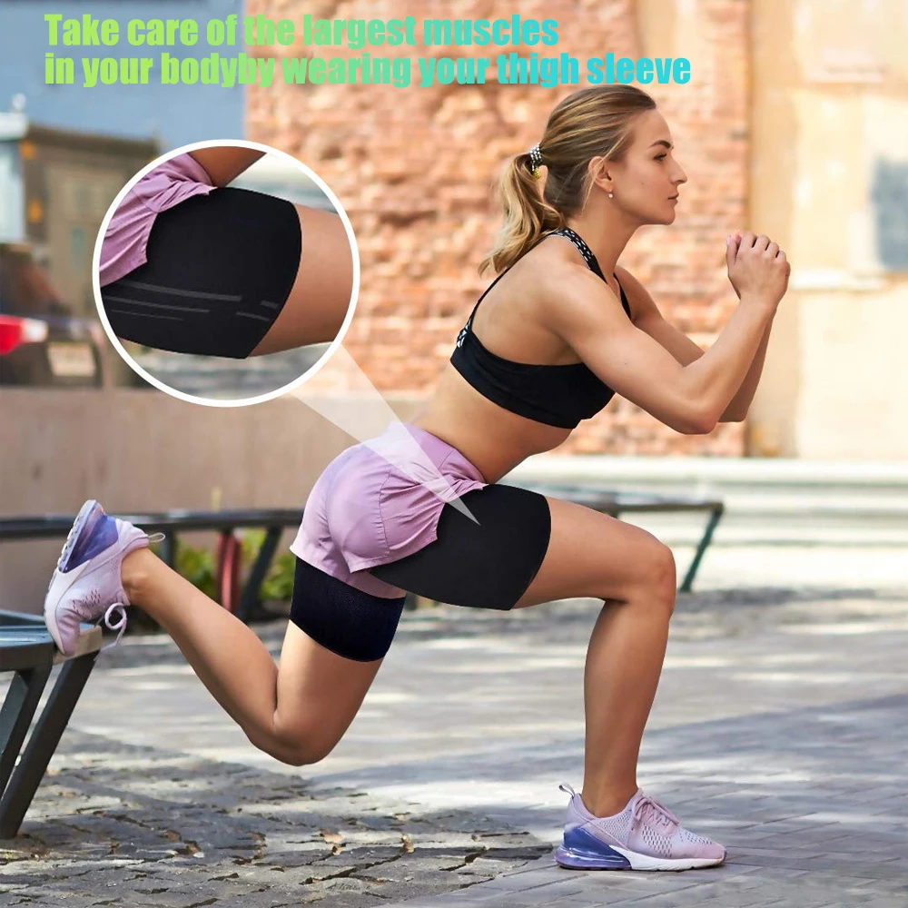 BraceTop Thigh Sleeve For Weight Loss Sports Compression Thigh Wrap Leg Brace Support Pulled Hamstring Strain Injury Tendonitis