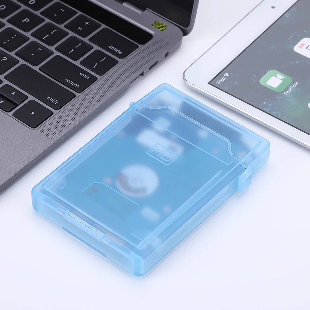 2.5 Inch Hard Drive Storage Case Plastic 2.5 in HDD SSD Protective Case Shockproof Anti-static SSD Hard Disk Protector Dustproof hard disk case