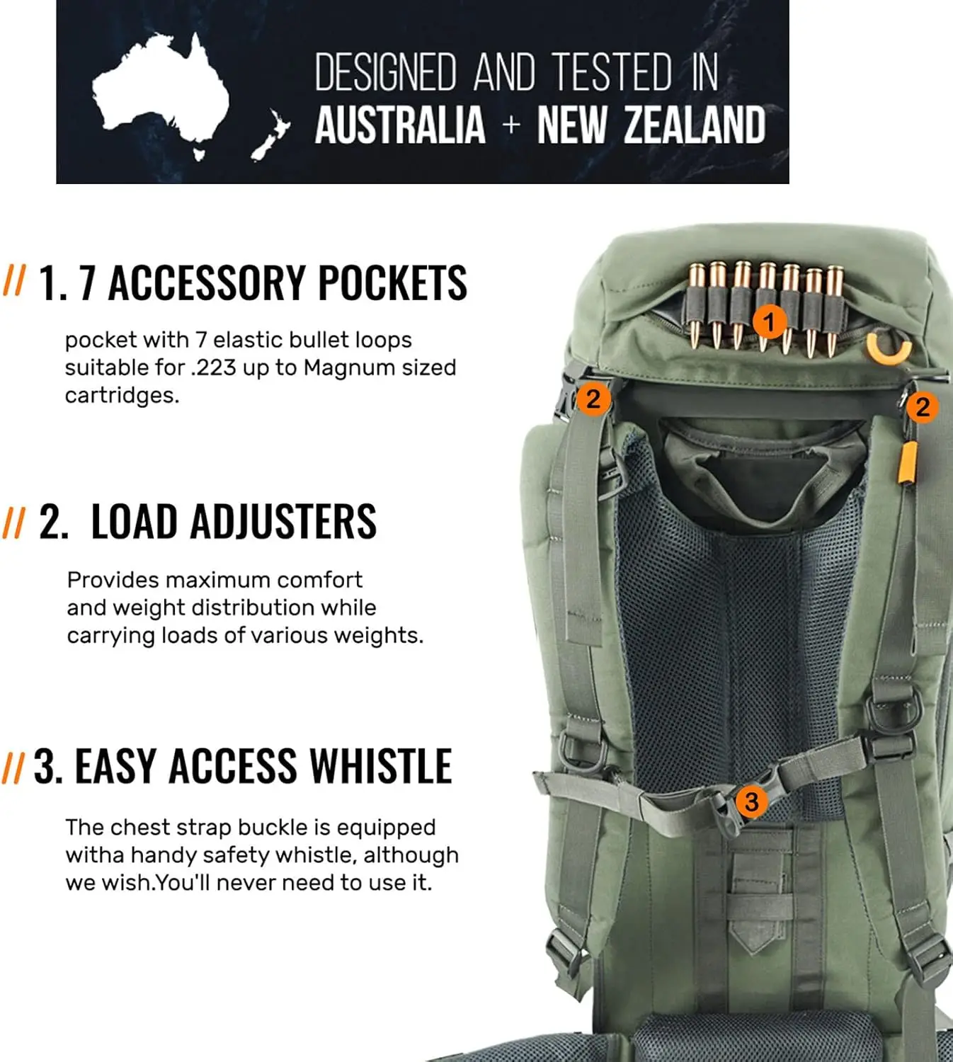 Hunting Backpacks for Men,Internal Frame Hunting Pack with Rifle Holder,40L/80L + Extendable Capacity for Bow Rifle Gun
