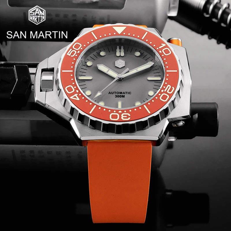 クリアランスセール San Martin メンズスポーツウォッチ メンズ腕時計 ラグジュアリー ダイビングスポーツ 防水 メカニカル 30bar Bgw 9 56mm クリアランス Nutri Life Co Za