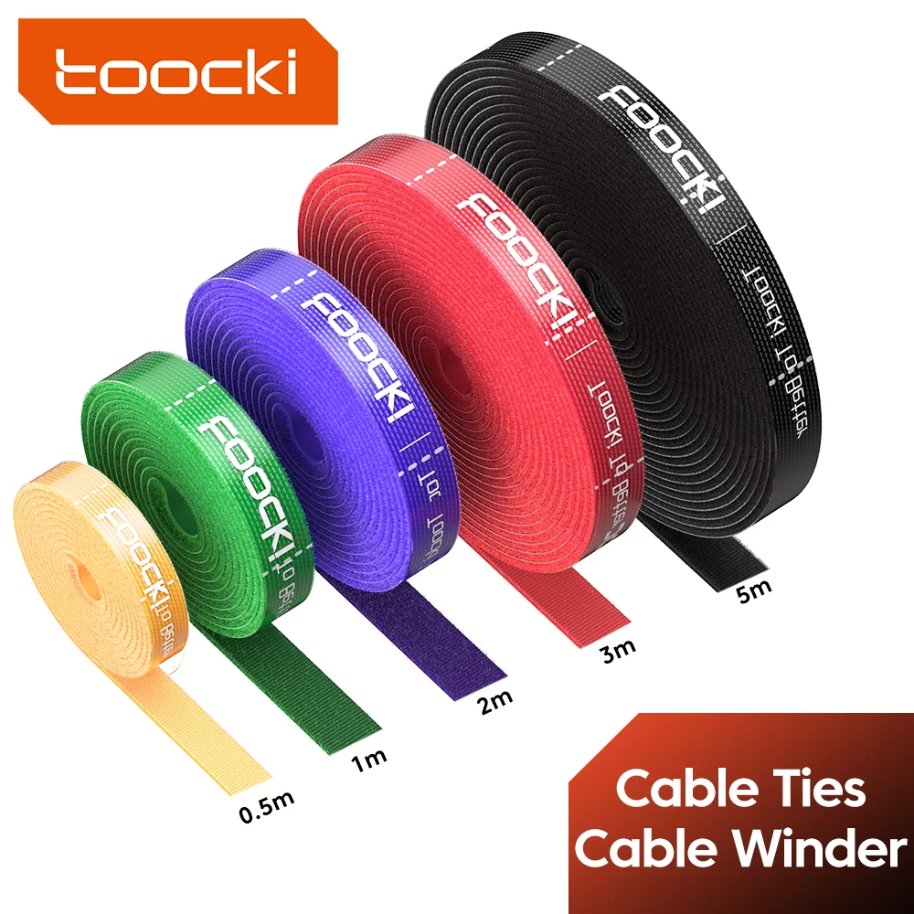 Toocki Cable Organizer การจัดการสายเคเบิล Tearable Organizador สาย Winder Ties อุปกรณ์เสริมโทรศัพท์สายไฟ Organizer และสาย 1