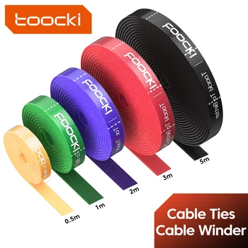 Toocki Cable Organizer การจัดการสายเคเบิล Tearable Organizador สาย Winder Ties อุปกรณ์เสริมโทรศัพท์สายไฟ Organizer และสาย 1