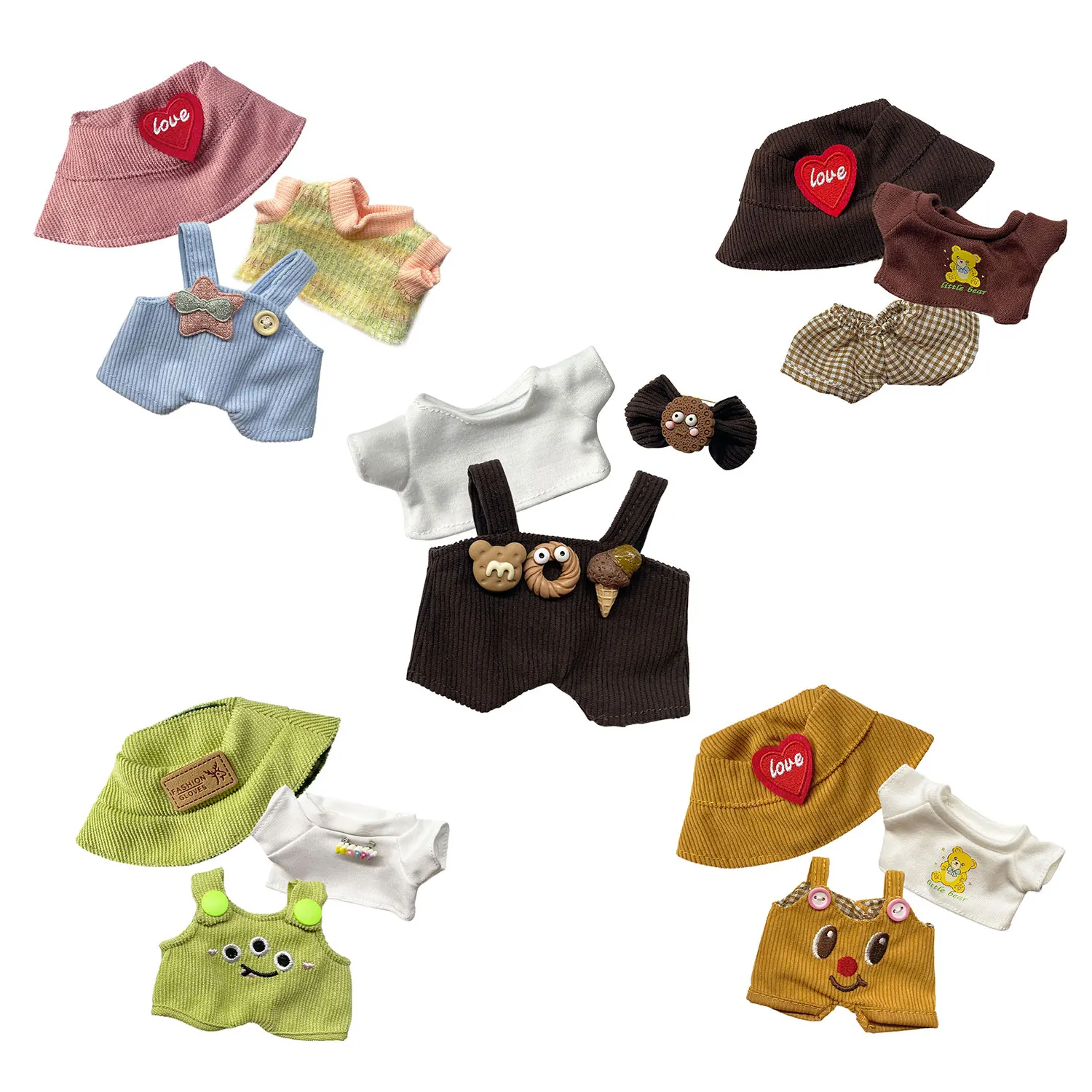 17cm Doll Clothes Compatitable with Labubu,6.7 Inches Cute Doll Clothes Suitable for Labubu Dolls Accessories, Dress Up