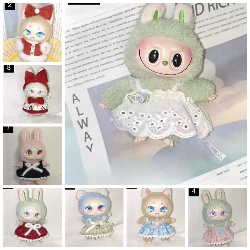New Creative plush toy accessory Labubu clothes Hot blind box labubu clothing decorate gift for Children or Friend