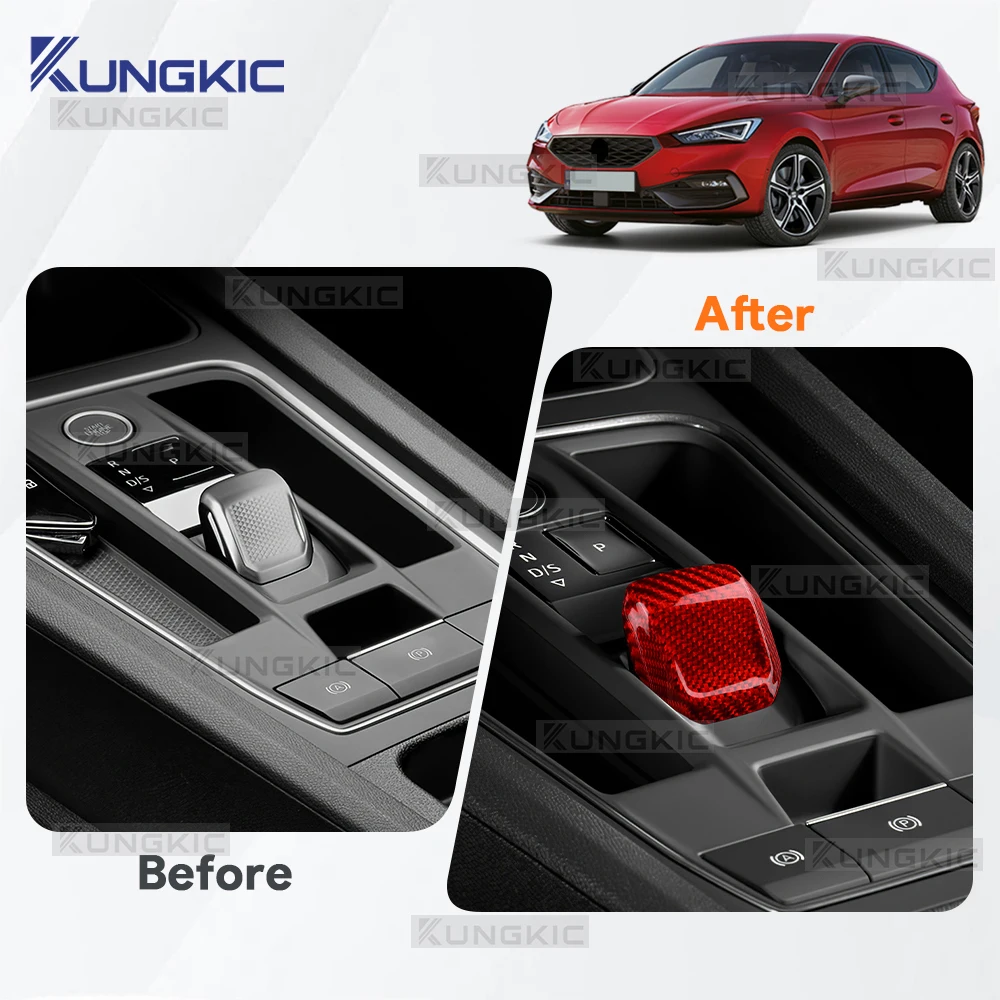 Copertura Leva Cambio In Fibra Di Carbonio Per Seat Leon/Cupra/Formentor 2020-2025 - Adesiva, Decorativa