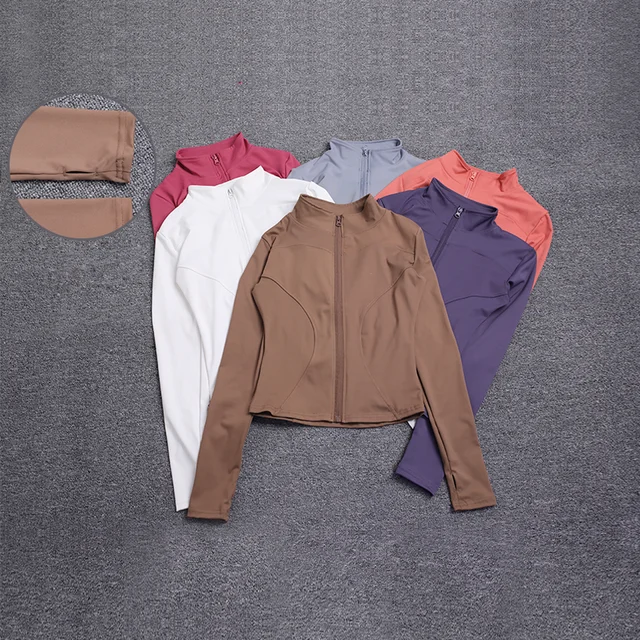 Veste de Sport pour femmes, chemise à manches longues, manteau d'entraînement, vêtements d'entraînement, de Yoga 2 Veste de Sport pour femmes, chemise à manches longues, manteau d'entraînement, vêtements d'entraînement, de Yoga 2