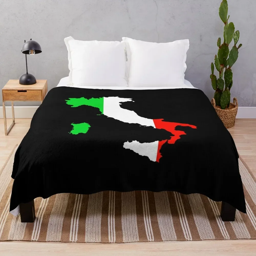 

Flag of Italy and Map of Italy Throw Blanket Luxury Blankets For Baby Blankets Sofas Of Decoration Blankets