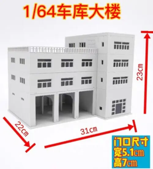 1/64 Outland Models Railroad City Hospital Police Station Building Scene Model 3