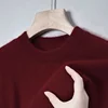 High Quality Woolen Sweater Men's 100% Pure Wool Thickened Warm Semi-turtleneck Round Neck Winter Knit Base Pullover Men's Top 3