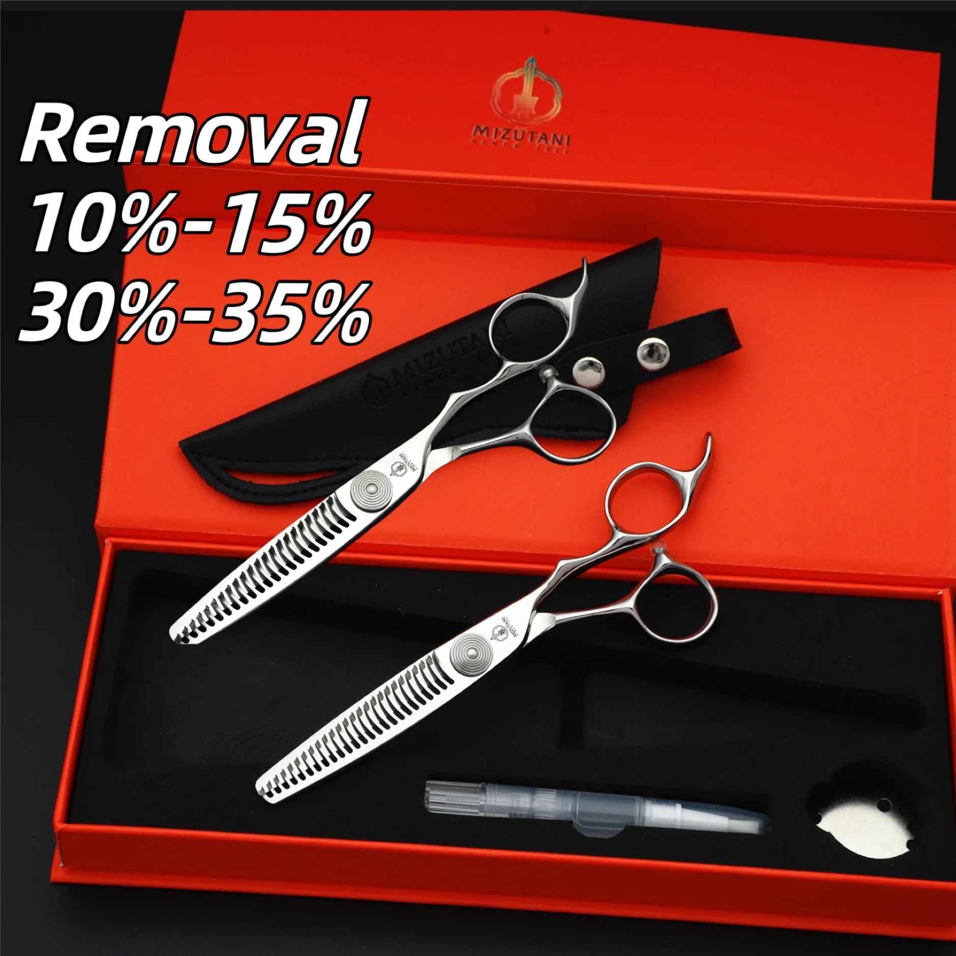 

Mizutani Hairdressing Scissors VG10 steels Thinning Barber Tools Hairdressing tool set Professional thinning scissors10%15%30%35