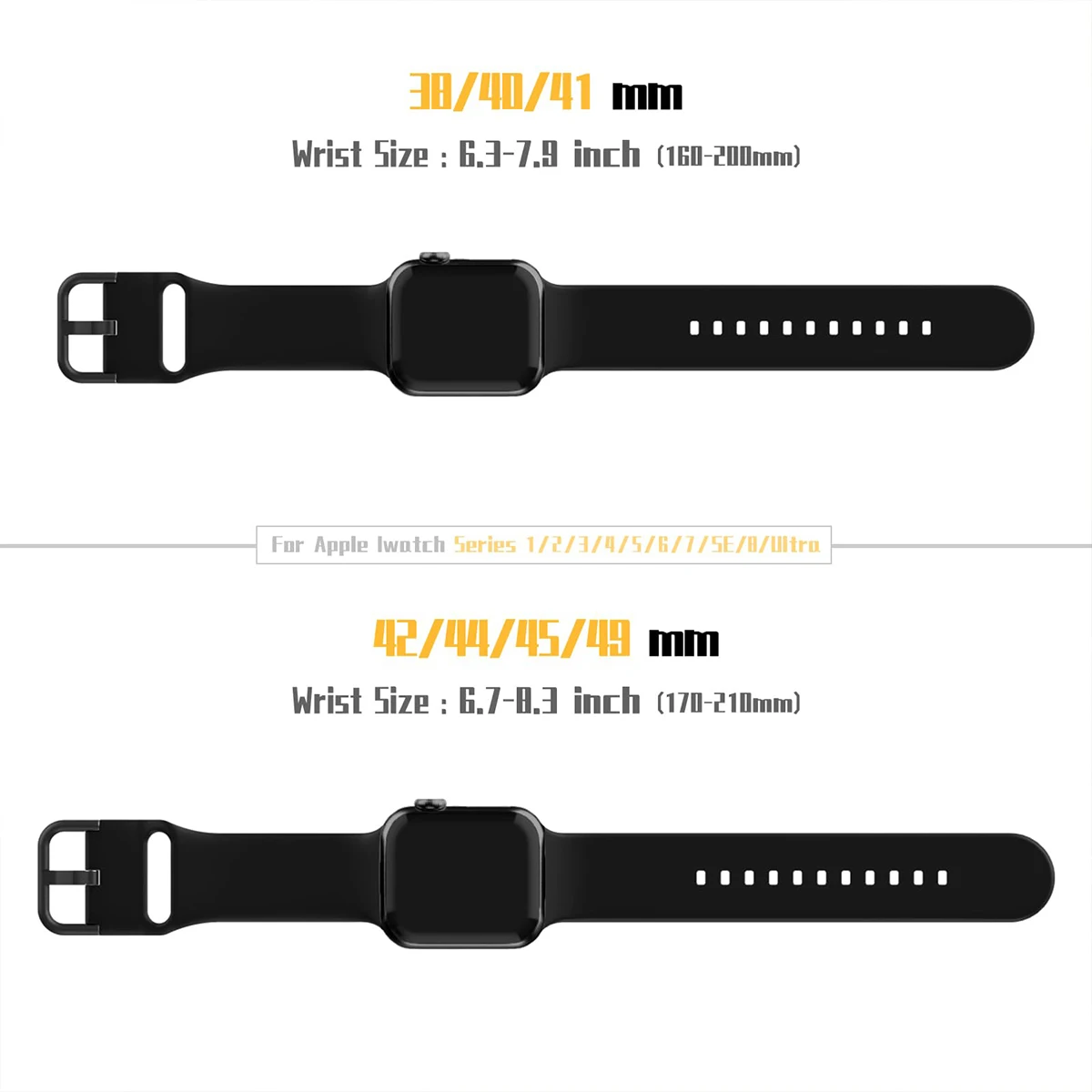 Classic Sporty Casual Silicone Smartwatch Band