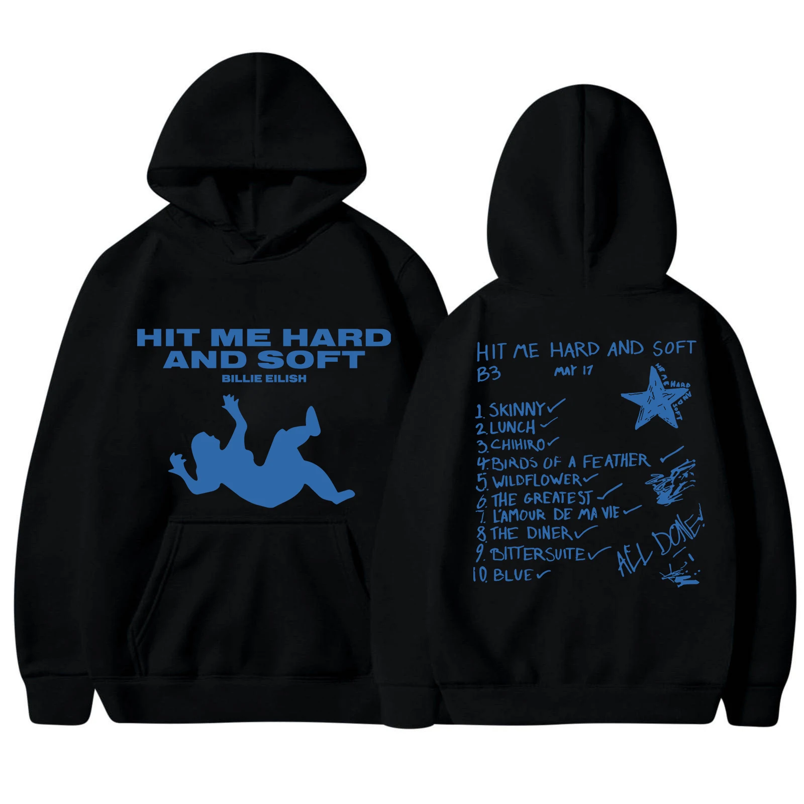 

2024 Hoodie Hit Me Hard and Soft 2024 Tour Hoodie Sweatshirt Harajuku Hip Hop Pullover Tops Sweatshirt Fans Gift