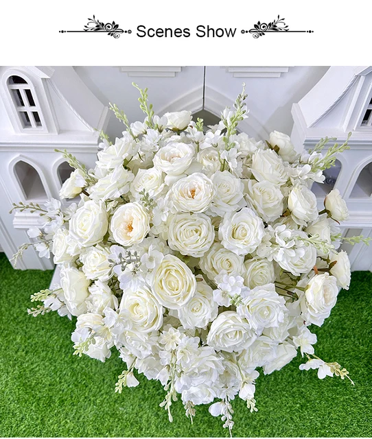 PATIKIL Lot De 30 Têtes De Fleurs Artificielles En Soie Pour Travaux Manuels, Décoration De Fête De Mariage, Bleu Clair