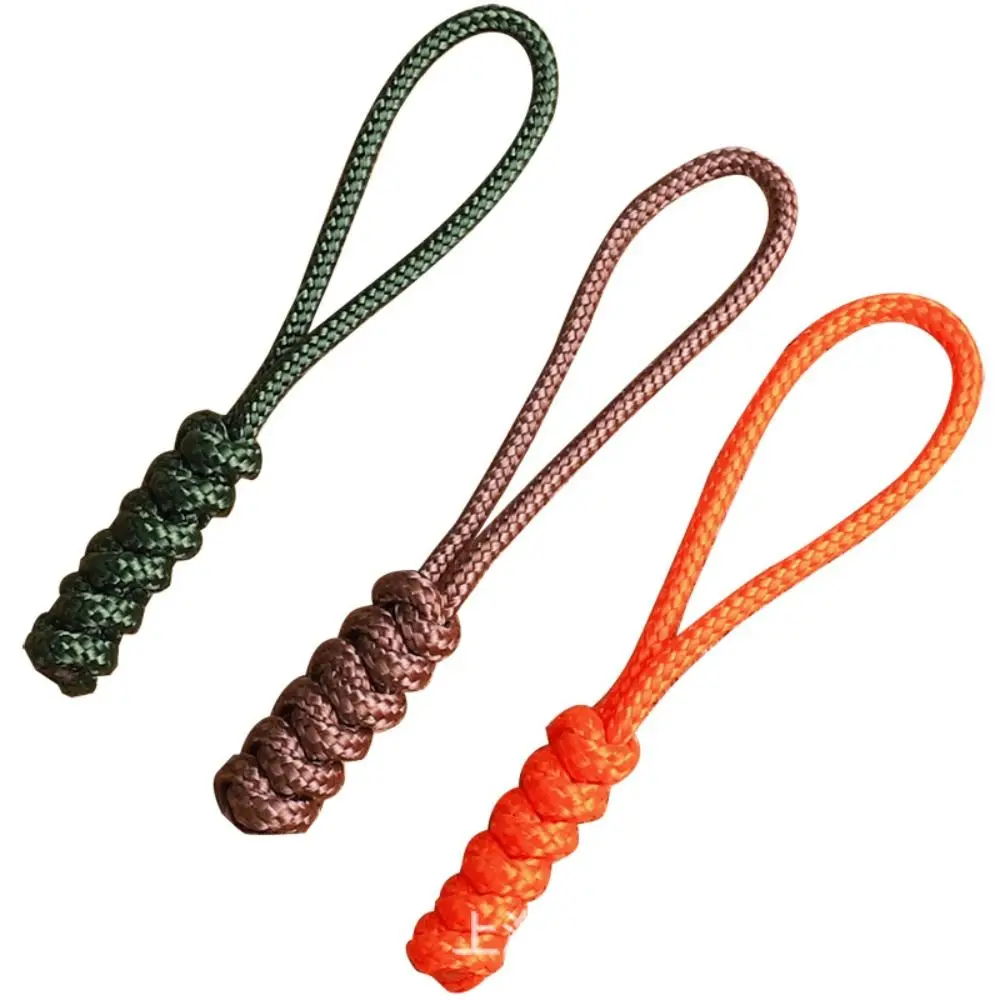 Durable Zipper Sliders Wear-resistant Umbrella Rope Woven Zipper Pull Head Replaceable Detachable Pull Rope Outdoor