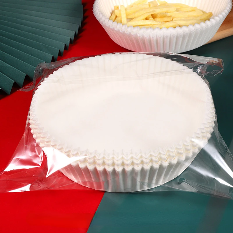 Airfryer Baking Paper Oil-Proof and Oil-Absorbing Air Fryer Disposable Paper Liner for Barbecue Plate Round Oven Pan Pad 4