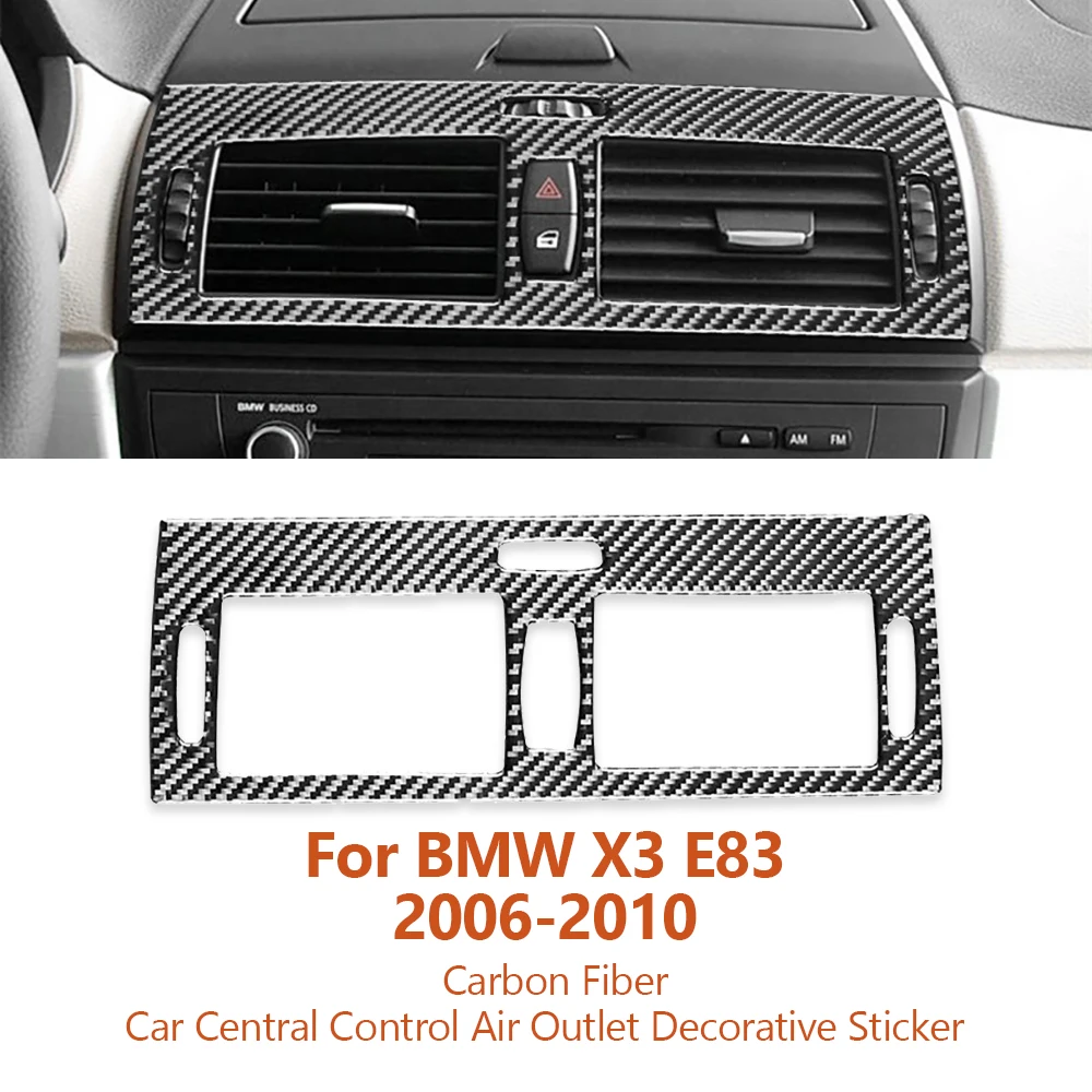 Für BMW X3 E83 2003-2010 Weichen Carbon Auto Innen Teile Lenkrad Air Outlet  Dekoration Aufkleber Auto zubehör - AliExpress