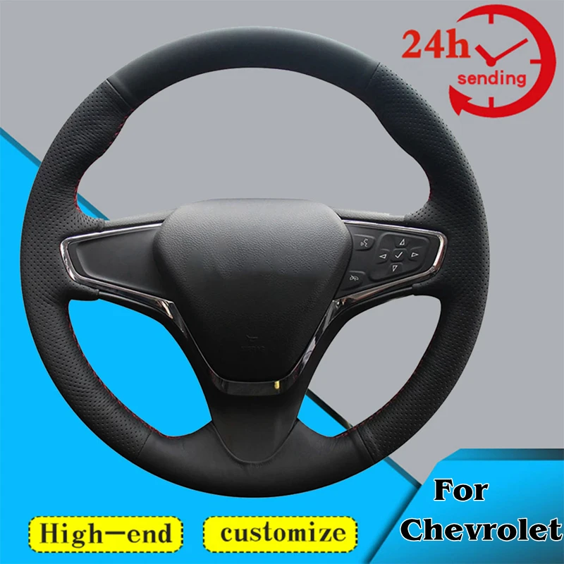 Custom Car Lenkrad Braid Abdeckung 100% Fit Für Chevrolet Cruze 2014-2018 Volt 2016 2017 Neue Cruze Auto innen Zubehör
